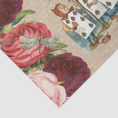 Alice Wonderland Rose Cards Cream Tissue Paper Seidenpapier (Ausschnitt)