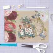 Alice Wonderland Rose Cards Cream Tissue Paper Seidenpapier (Handwerk)