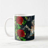 Alice Wonderland Rose Karten Literaturblaue Tasse (Links)