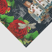 Alice Wonderland Rose Karten Literaturzettel Seidenpapier (Ausschnitt)