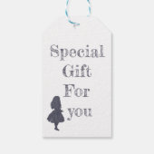 Alice Wonderland Silhouette Drink Me ink Geschenkm Geschenkanhänger (Rückseite)