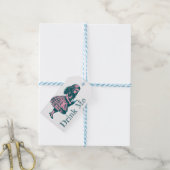 Alice Wonderland Silhouette Drink Me ink Geschenkm Geschenkanhänger (Mit Garn)