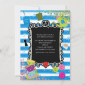 Alice Wonderland Tea Party Herzrahmen Einladungen (Rückseite)