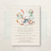 Alice Wonderland White Rabbit Baby Dusche Einladung