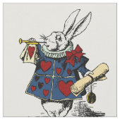 Alice Wonderland White Rabbit LARGE Märchenbuch Stoff (Nahaufnahme)