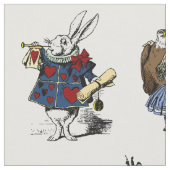 Alice Wonderland White Rabbit Märchen MEDIUM Stoff (Nahaufnahme)