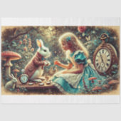 Alice Wonderland Zeit Schatzsuchen Seidenpapier (Vorderseite)