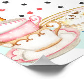 Alice wunderland mad hatt Party Begrüßungszeichen Poster (Ecke)