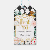 Alice Wunderland mad hatte Tee Gastgeschenk Geschenkanhänger (Vorderseite)