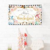 Alice Wunderland Wahnsinns Tee Party Hintergrund Banner (Insitu)