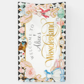 Alice Wunderland Wahnsinns Tee Party Hintergrund Banner (Vertikal)