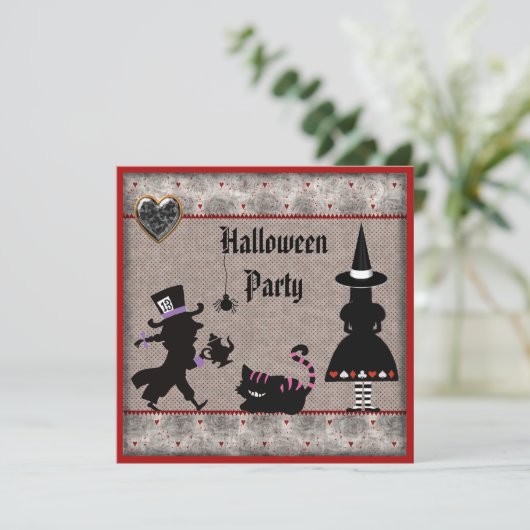 Alice, wütender Hutmacher u. Einladung (Stehend Vorderseite)