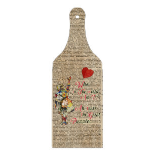 Alice, wütendes Hutmacher &Rabbit Vintages Schneidebrett
