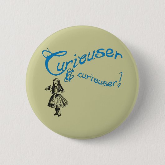 Alice-Zitat mit Bild Button (Vorderseite)