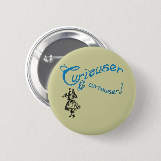 Alice-Zitat mit Bild Button (Vorne & Hinten)