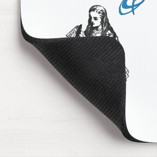 Alice-Zitat mit Bild Mousepad (Ecke)
