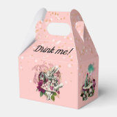 Alicen im Wunderland auf Rosa und Gold Geschenkschachtel (Rückseite)