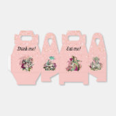 Alicen im Wunderland auf Rosa und Gold Geschenkschachtel (Ungefaltet)