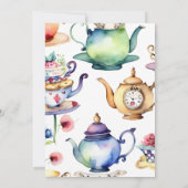 Alicen im Wunderland Babydusche Party Einladung (Rückseite)