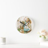 Alices Abenteuer im Märchenland Runde Wanduhr (Zuhause)