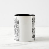 Alices Abenteuer in der Märchenland-Tasse #1 Zweifarbige Tasse (Mittel)