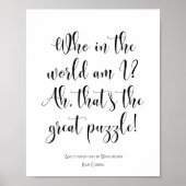 Alice's Abenteuer in Wonderland Zitat Poster (Vorne)