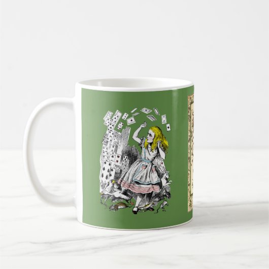 Alices Abenteuer unter Grundkunst Kaffeetasse (Links)