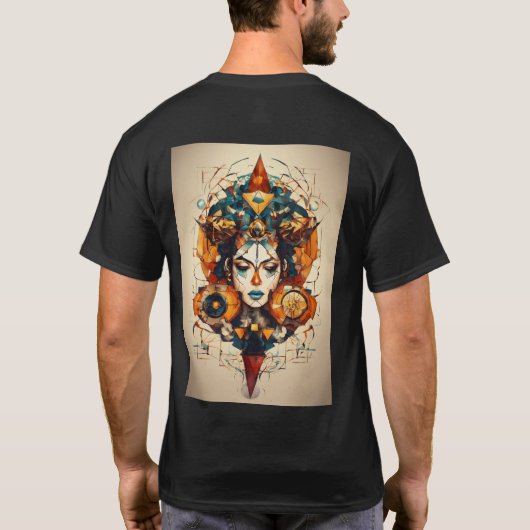 Alice's Abstrakte Tinte: Einzigartiger Art T - Shi T-Shirt (Rückseite)