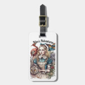 Alice's Adventures (bearbeitbarer Text) Gepäckanhänger (Vorderseite vertikal)