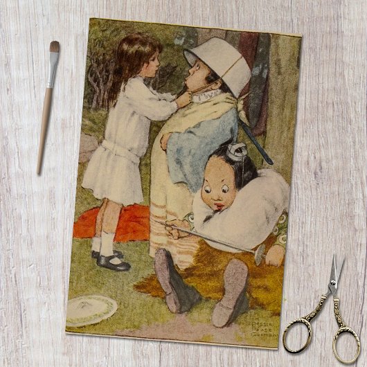 Alice's Adventures in Wonderland a Helmet Vintag Seidenpapier