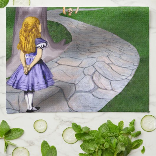 Alice's Adventures in Wonderland Geschirrtuch (Gefaltet)