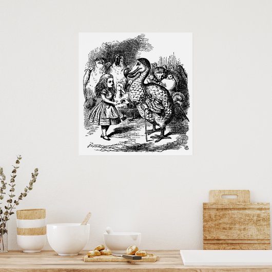 Alice's Adventures in Wonderland Illustration Poster (Küche)
