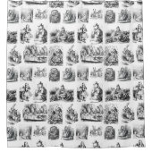 Alice's Adventures in Wonderland Muster Duschvorhang (Vorderseite)
