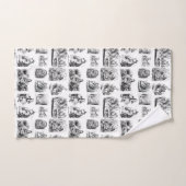 Alice's Adventures in Wonderland Pattern Badhandtuch Set (Handtuch)