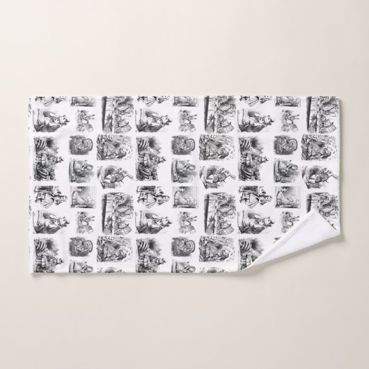 Alice's Adventures in Wonderland Pattern Badhandtuch Set (Handtuch)