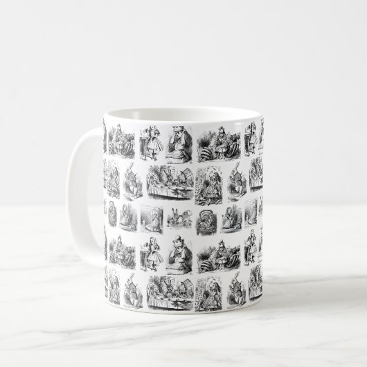Alice's Adventures in Wonderland Pattern Kaffeetasse (Vorderseite Links)