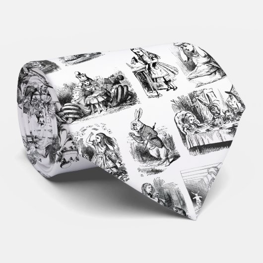 Alice's Adventures in Wonderland Pattern Krawatte (Gerollt)