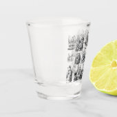 Alice's Adventures in Wonderland Pattern Schnapsglas (Links)