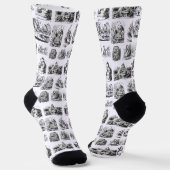 Alice's Adventures in Wonderland Pattern Socken (Gewinkelt)