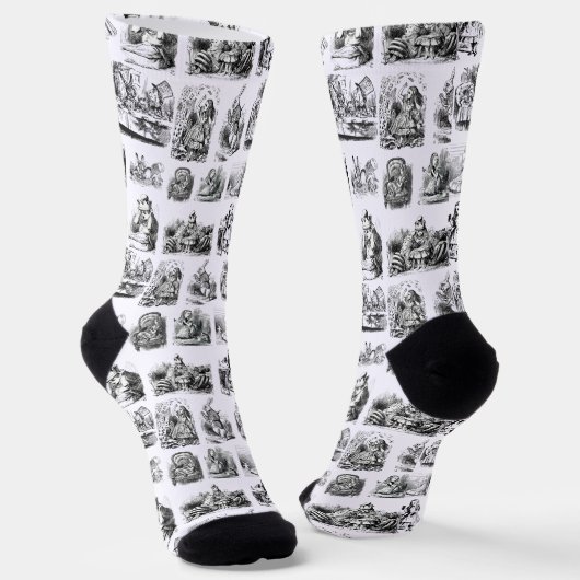 Alice's Adventures in Wonderland Pattern Socken (Gewinkelt)