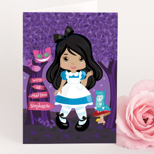 Alice's Adventures in Wonderland Personalisiert Ca Karte