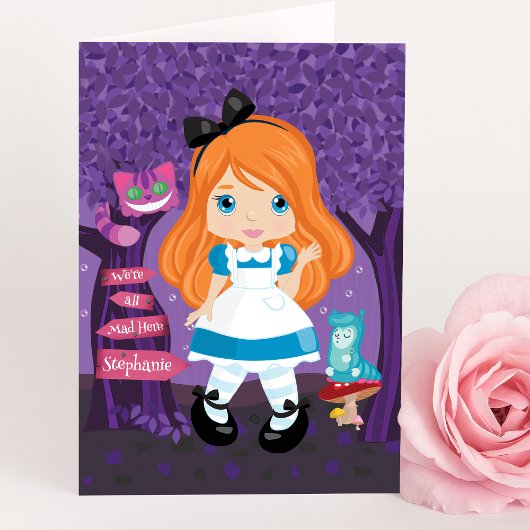 Alice's Adventures in Wonderland Personalisiert Ca Karte