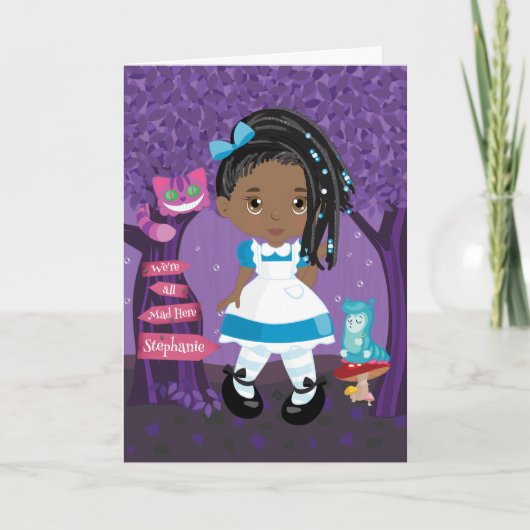 Alice's Adventures in Wonderland Personalisiert Ca Karte (Vorderseite)