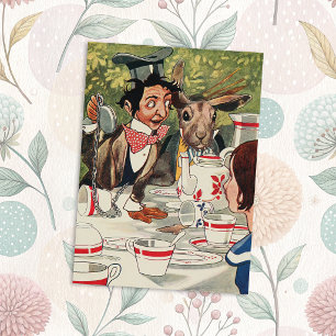 Alice's Adventures in Wunderland Party Vintag Mitteilungskarte