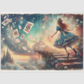 Alice's Ascent To Enchanted Castle Decoupage Seidenpapier (Vorderseite)