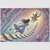 Alices bezauberter Wunderland-Abstieg  Decoupage Seidenpapier (Vorderseite)