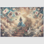 Alices Launenhaftes Schloss In Den Wolken Decoupag Seidenpapier (Vorderseite)
