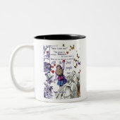 Alices Neugier Zweifarbige Tasse (Links)