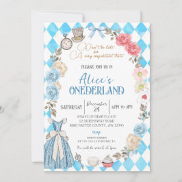 Alice's Onederland, Girls erste Geburtstagsparty Einladung