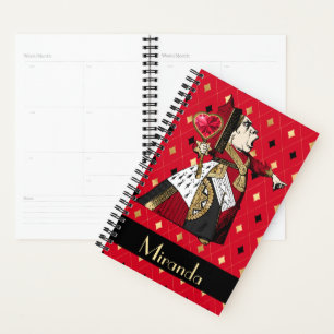 Alice's Queen of Hearts in Red Personalisiert Planer